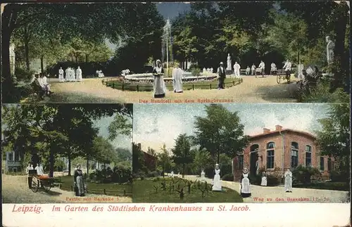 Leipzig Garten Staedtisches Krankenhaus St. Jacob Kat. Leipzig