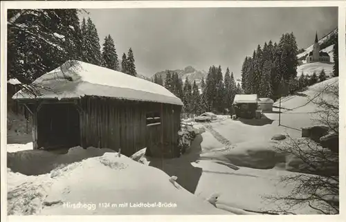 Hirschegg Kleinwalsertal Vorarlberg Laidtobel Bruecke Kat. Mittelberg