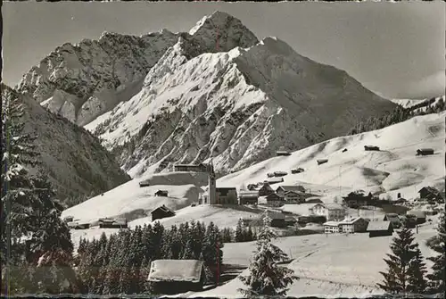 Hirschegg Kleinwalsertal Vorarlberg Widderstein Baerenkopf Kat. Mittelberg