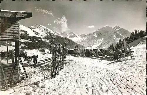 Hirschegg Kleinwalsertal Vorarlberg Oberschoental Wingtersportplatz Kat. Mittelberg