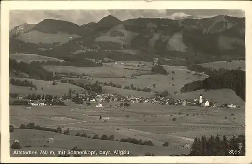 Altstaedten Gesamtansicht Sonnenkopf Kat. Sonthofen