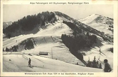 Sonthofen Oberallgaeu Alpe Fahnengern Siglswanger Ranglswanger Horn / Sonthofen /Oberallgaeu LKR