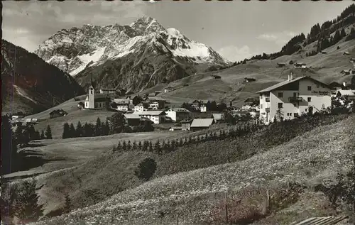 Hirschegg Kleinwalsertal Vorarlberg Gesamtansicht Widderstein Baerenkopf Kat. Mittelberg