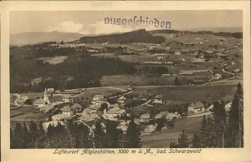 Altglashuetten Luftbild Kat. Feldberg (Schwarzwald)