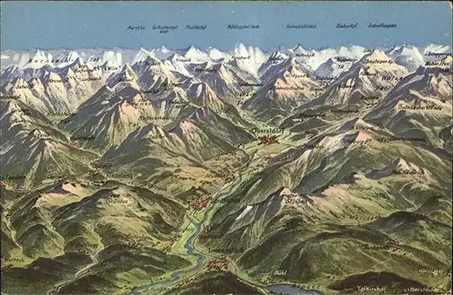 Oberstdorf Umgebungskarte Alpen Kat. Oberstdorf