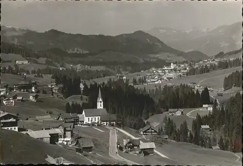 Hirschegg Kleinwalsertal Vorarlberg Gesamtansicht Kat. Mittelberg