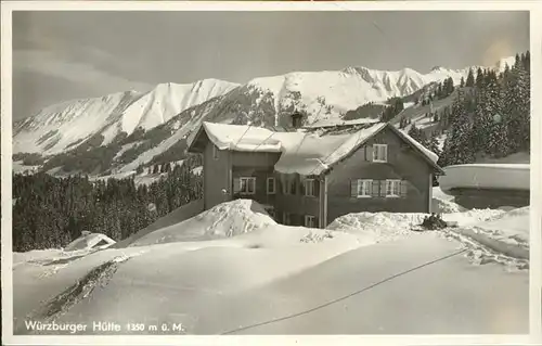 Hirschegg Kleinwalsertal Vorarlberg Wuerzburger Huette Kat. Mittelberg