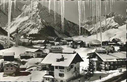 Hirschegg Kleinwalsertal Vorarlberg Teilansicht Widderstein Kat. Mittelberg