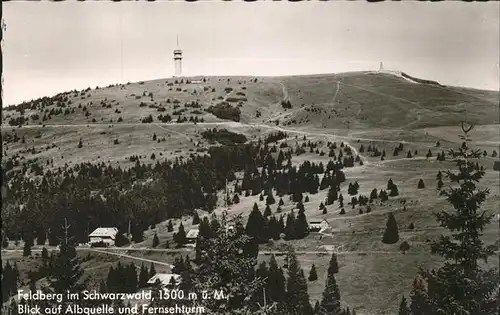 Feldberg Schwarzwald Blick auf Albquelle und Fernsehturm Kat. Feldberg (Schwarzwald)