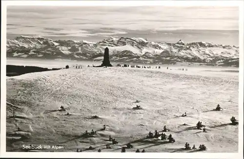 Feldberg Schwarzwald Wintersportplatz Seebuck mit Alpenblick Fernsehturm Kat. Feldberg (Schwarzwald)