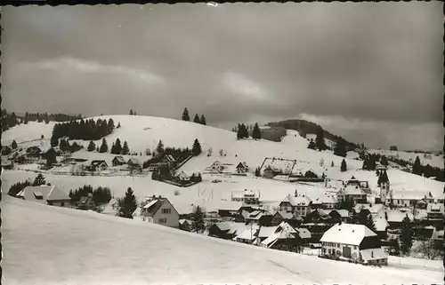 Altglashuetten Blick ueber das Dorf Kat. Feldberg (Schwarzwald)