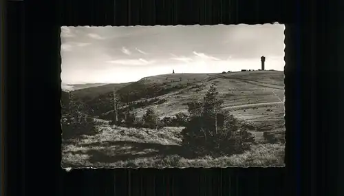 Feldberg Schwarzwald Blick zum Gipfel Fernsehsender mit Bismarck Denkmal Kat. Feldberg (Schwarzwald)