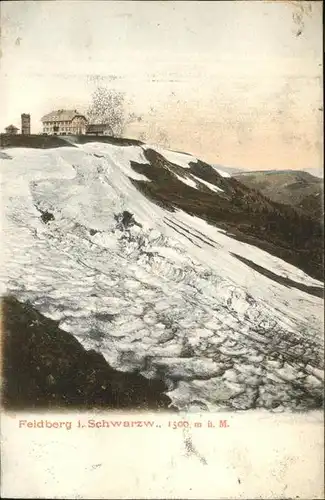 Feldberg Schwarzwald Gipfel mit Feldbergturm und Gasthaus Kat. Feldberg (Schwarzwald)