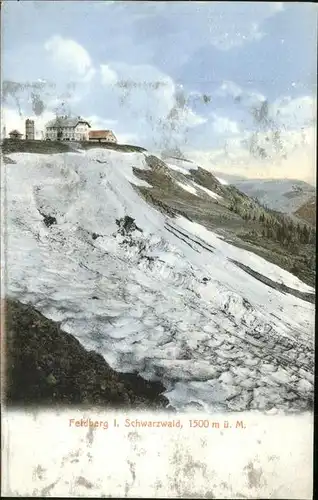 Feldberg Schwarzwald Gipfel mit Feldbergturm und Gasthaus Kat. Feldberg (Schwarzwald)