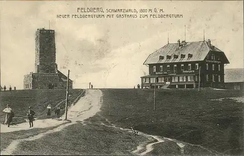 Feldberg Schwarzwald Gipfel mit Feldbergturm und Gasthaus Kat. Feldberg (Schwarzwald)