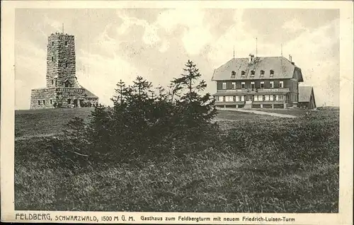 Feldberg Schwarzwald Gasthaus zum Feldbergturm mit neuem Friedrich Luisen Turm Kat. Feldberg (Schwarzwald)