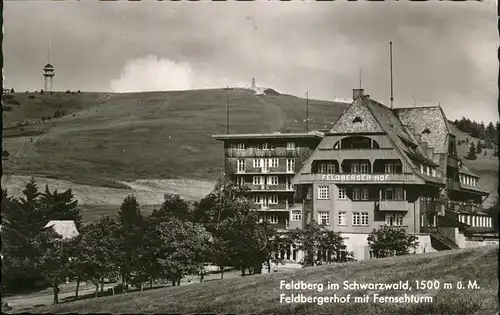 Feldberg Schwarzwald Hotel Feldberger Hof mit Fernsehturm Kat. Feldberg (Schwarzwald)