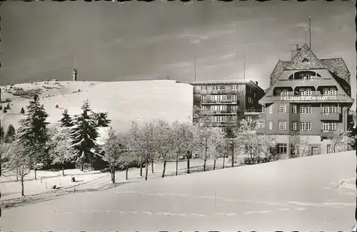 Feldberg Schwarzwald Hotel Feldberger Hof mit Fernsehturm Winterimpressionen Kat. Feldberg (Schwarzwald)