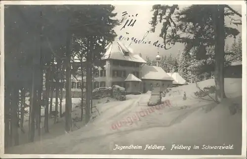 Feldberg Schwarzwald Jugendheim Stempel auf AK Kat. Feldberg (Schwarzwald)