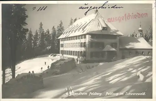 Feldberg Schwarzwald Jugendheim Stempel auf AK Kat. Feldberg (Schwarzwald)