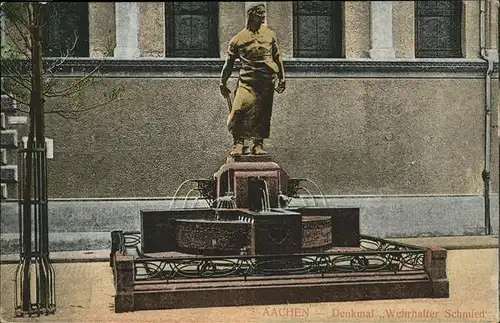 Aachen Denkmal Wehrhafter Schmied Skulptur Kat. Aachen