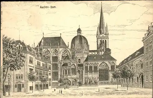 Aachen Dom Kuenstlerkarte Kat. Aachen