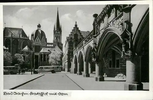 Aachen Rathaus mit Dom Kat. Aachen