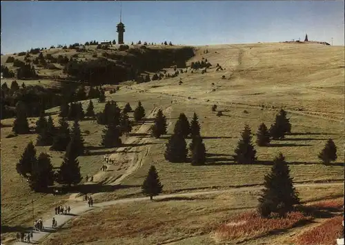 Feldberg Schwarzwald Blick zum Fernsehturm und Bismarck Denkmal Kat. Feldberg (Schwarzwald)