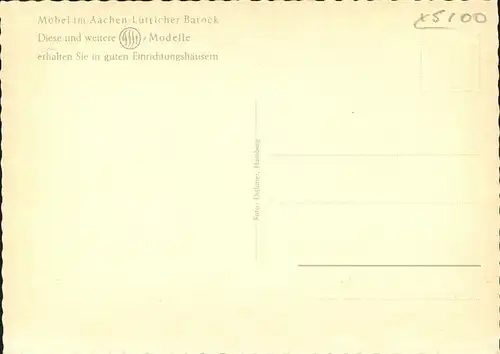Aachen Moebel Luetticher Barock Kat. Aachen