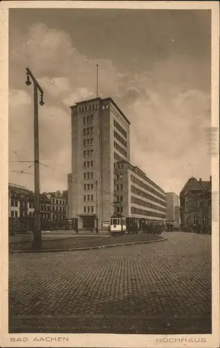 Aachen Hochhaus Strassenbahn Kat. Aachen