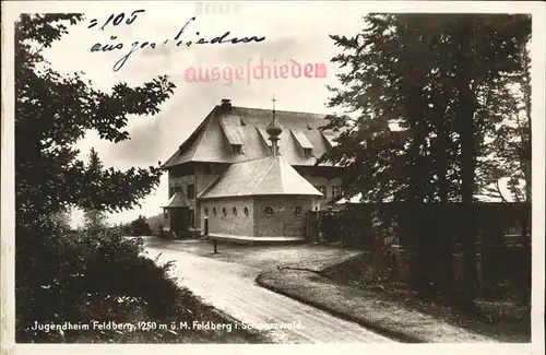 Feldberg Schwarzwald Kinderheilstaette Caritas Haus Jugendheim Kapelle Stempel auf AK Kat. Feldberg (Schwarzwald)
