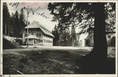 Feldberg Schwarzwald Kinderheilstaette Caritas Haus Jugendherberge Stempel auf AK Kat. Feldberg (Schwarzwald)