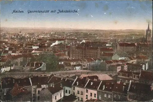 Aachen Gesamtansicht mit Jakobskirche Kat. Aachen