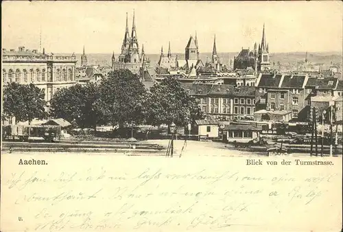 Aachen Blick von der Turmstrasse Dom Kat. Aachen