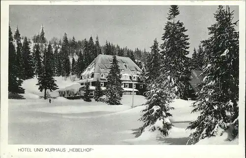 Feldberg Schwarzwald Hotel und Pension Hebelhof Winterimpressionen Kat. Feldberg (Schwarzwald)