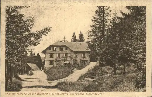 Feldberg Schwarzwald Gasthauf Pension zur Jaegermatte Kat. Feldberg (Schwarzwald)