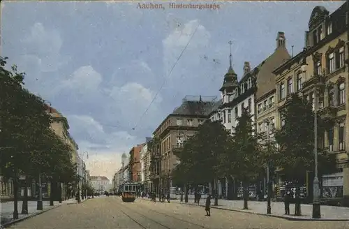 Aachen Hindenburgstrasse Strassenbahn Kat. Aachen