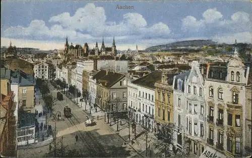 Aachen Blick zum Dom Strassenbahn Kat. Aachen