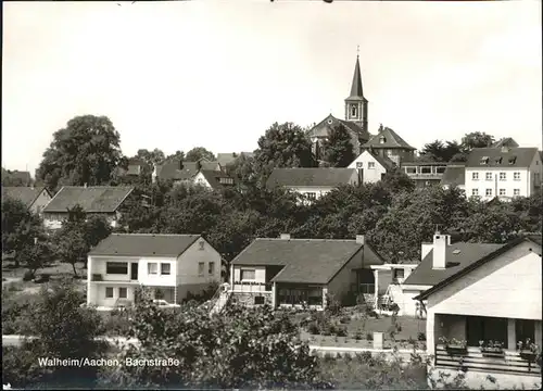 Walheim Aachen Partie an der Bachstrasse mit Blick zur Annakirche Kat. Aachen