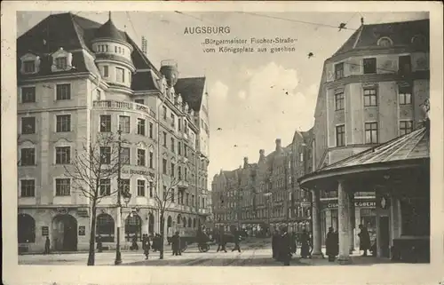 Augsburg Buergermeister Fischer Strasse vom Koenigsplatz aus Feldpost Kat. Augsburg