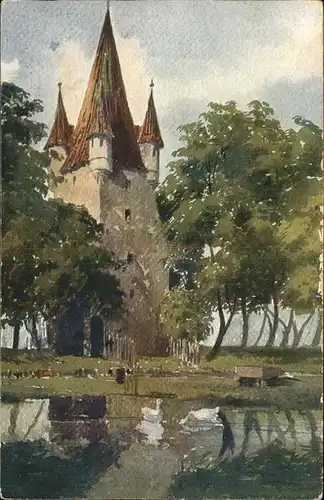 Augsburg Fuenfgrat Turm Kat. Augsburg