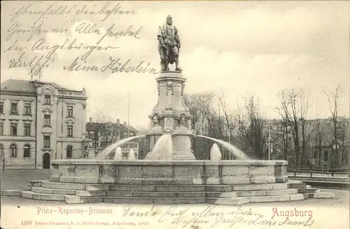 Augsburg Prinzregenten Brunnen Kat. Augsburg