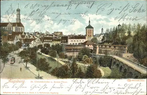 Augsburg St Ulrichkirche und Rotes Tor Kat. Augsburg