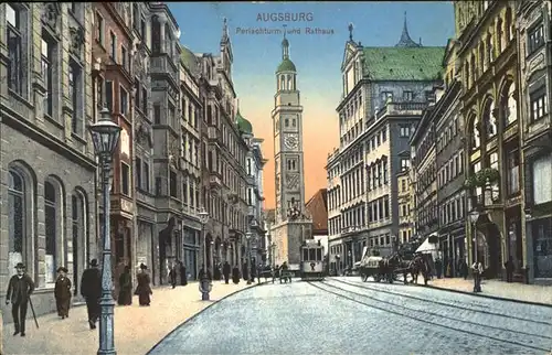 Augsburg Perlachturm und Rathaus Kat. Augsburg