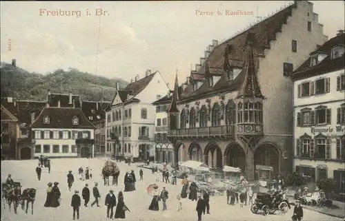 Freiburg Breisgau Partie am Kaufhaus Kat. Freiburg im Breisgau