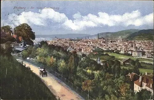 Freiburg Breisgau Blick vom Lorettoberg Kat. Freiburg im Breisgau