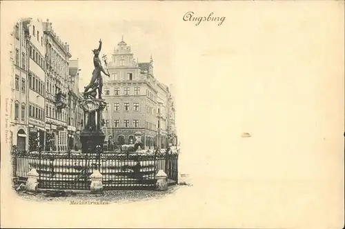 Augsburg Merkurbrunnen Kat. Augsburg