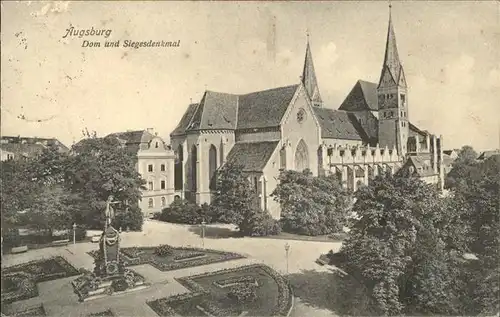 Augsburg Dom und Siegesdenkmal Kat. Augsburg