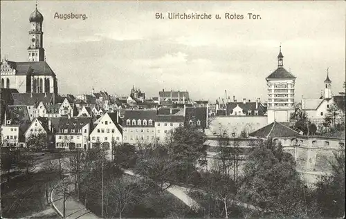 Augsburg St Ulrichskirche und Rotes Tor Kat. Augsburg