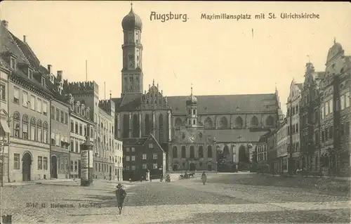 Augsburg Maximilianplatz mit St Ulrichkirche Kat. Augsburg